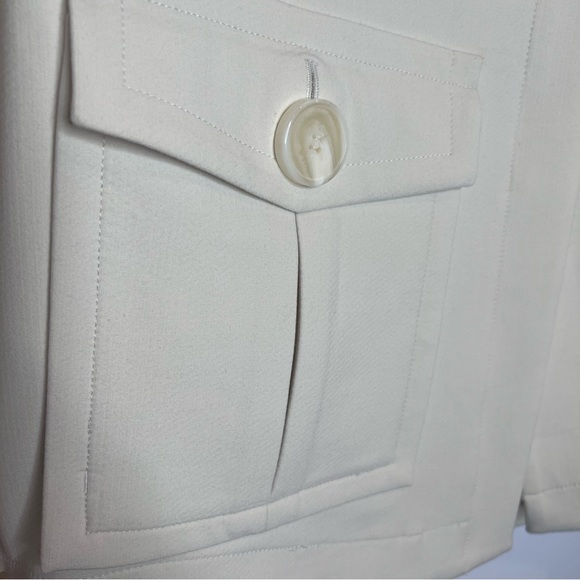 THEORY Christoris Pioneer Swing Coat in Cream. Size Medium - Picture 10 of 15